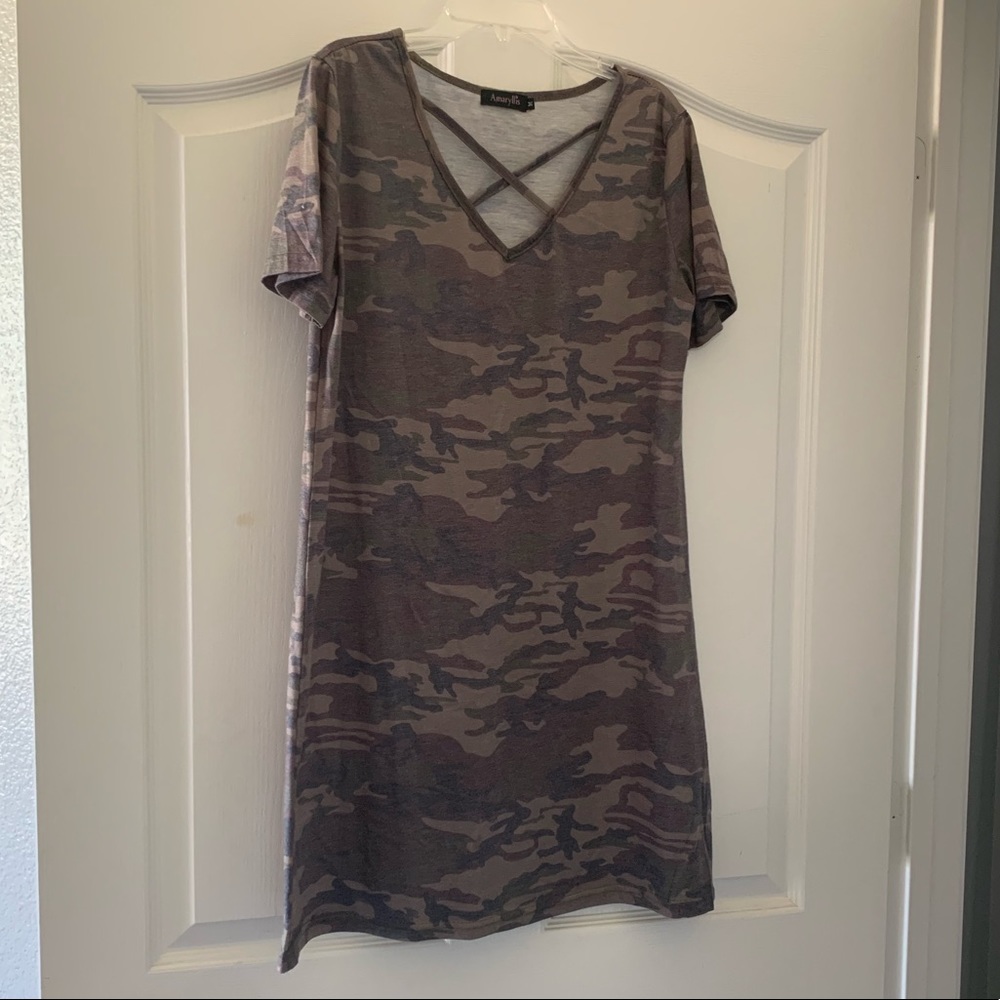 Camo shirt dress